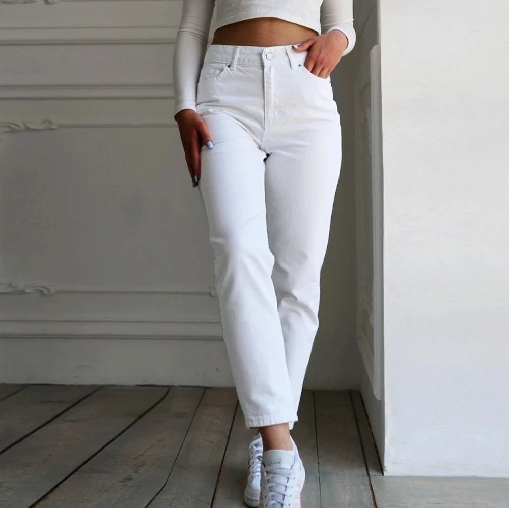 High Waist Straight Jeans