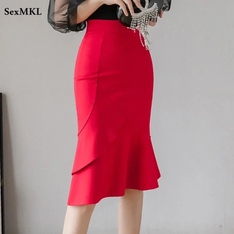 Elastic Asymmetrical Skirt